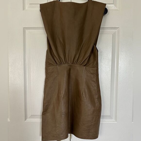 SALE 🔥 ZARA Leather Dress Size S • LIMITED EDITION  • BLOGGER FAVORITE • RARE - Picture 6 of 13